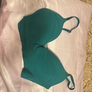 Green Push-up Wireless Bra